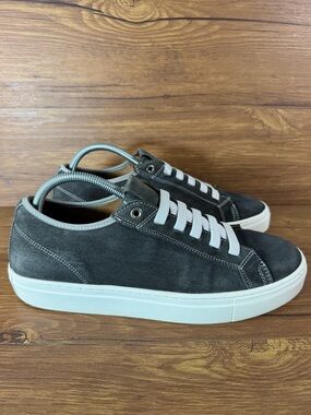 Pastori Julius Velour Slip-On Sneakers Size 43 US 10 Shark Gray Suede Shoes